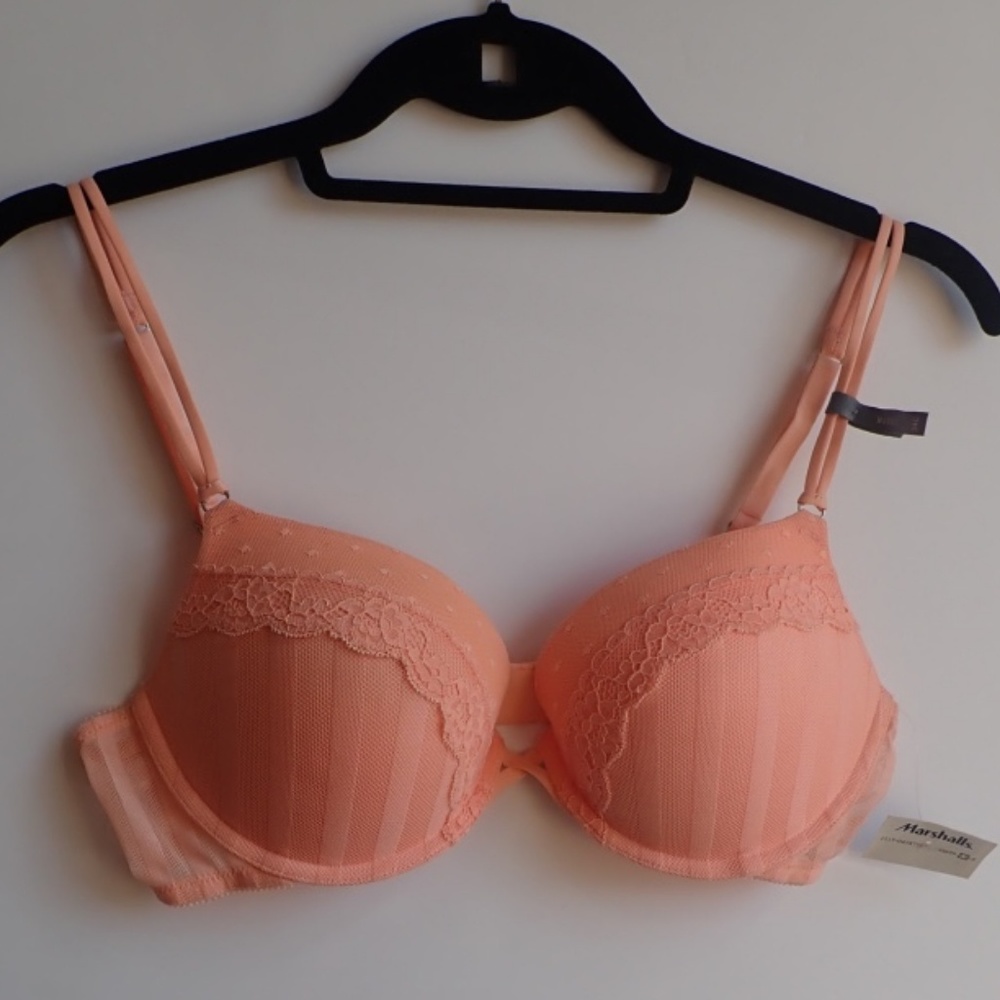 Aerie 34C NWT Maddie Pushup Peach Bra Pink Salmon
